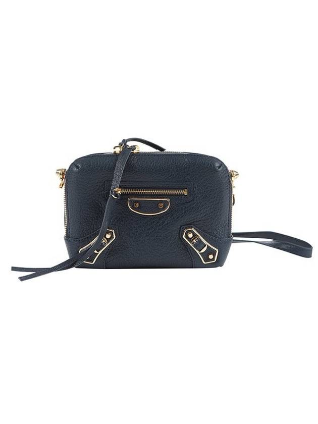 Luxury Balenciaga Metal Reporter Mini Cross Bag Navy