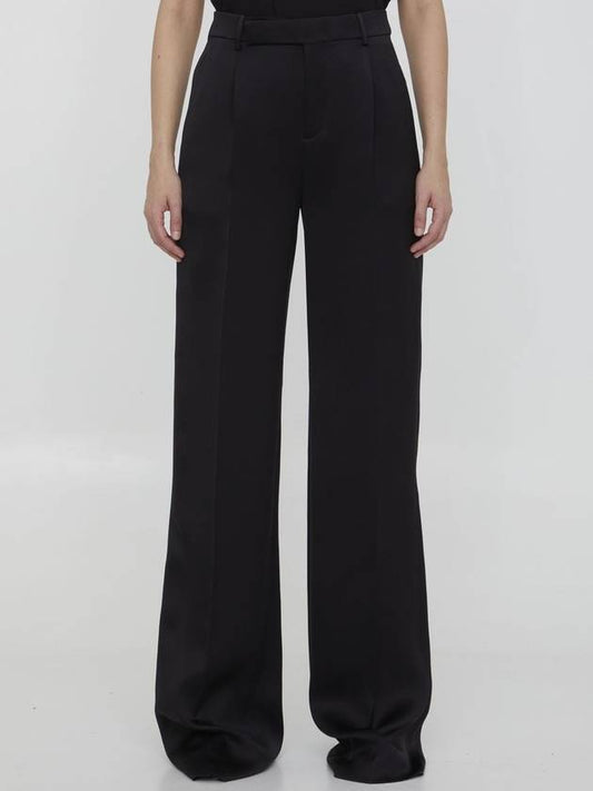 Luxury Saint Laurent 23 ss Satin Flare Pants 736713Y013G1000 B0020168885