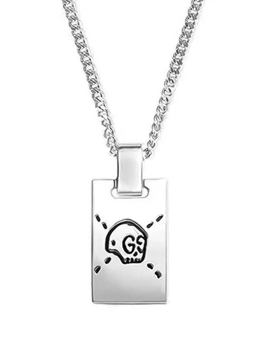 Luxury Gucci Trending 2025 Ghost GG Pendant Necklace YBB455315001 Silver