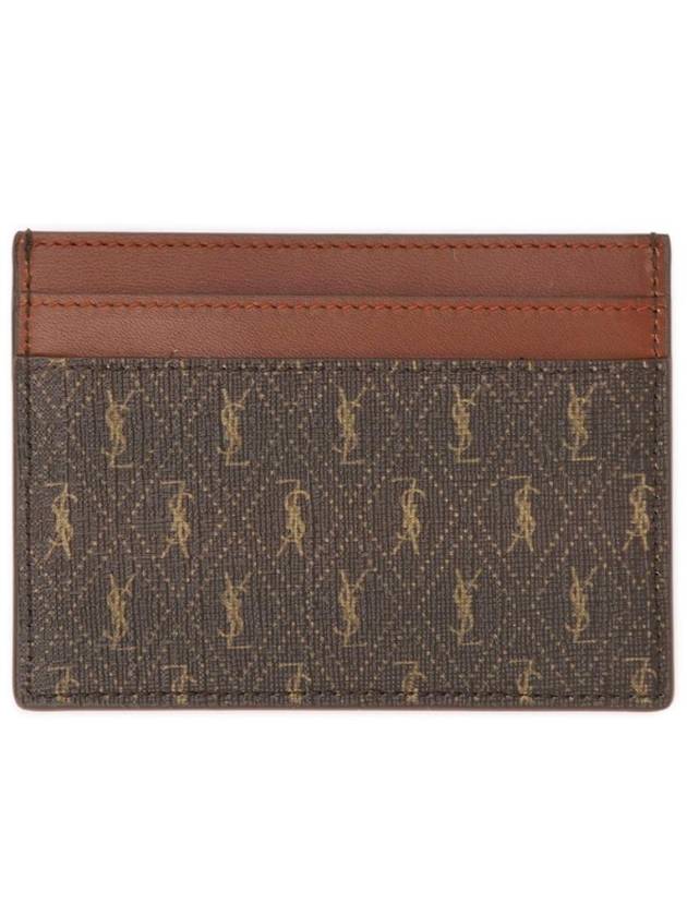 Luxury Saint Laurent Monogram Card Wallet Brown