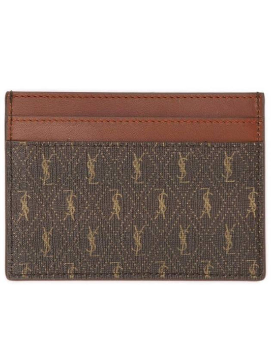 Luxury Saint Laurent Monogram Card Wallet Brown