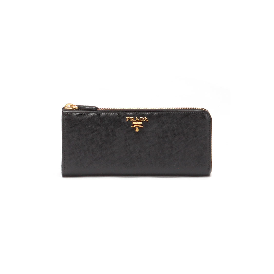 Luxury PradaSaffiano Leather Zip Around Wallet