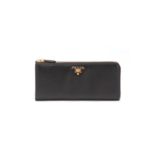 Luxury PradaSaffiano Leather Zip Around Wallet