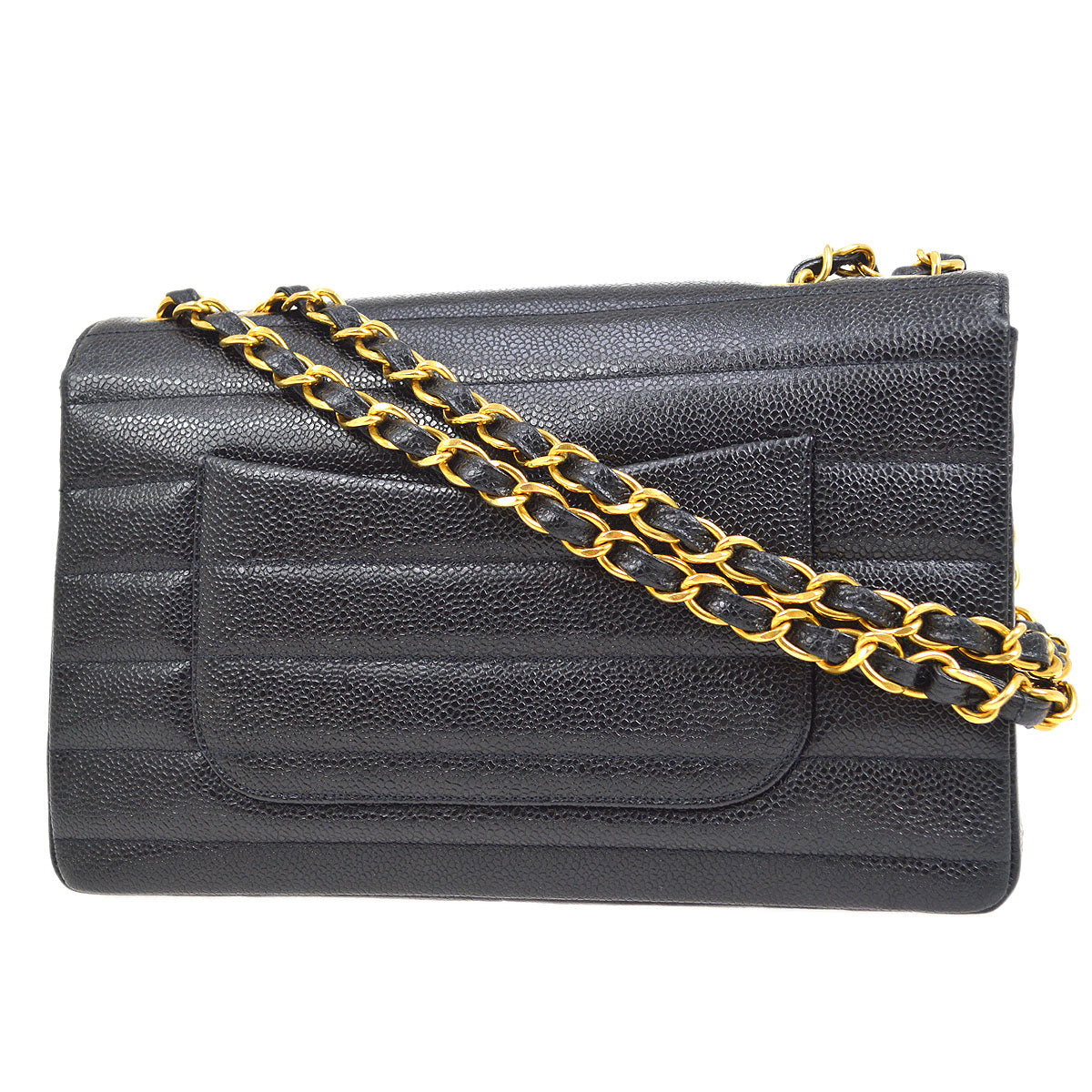 Luxury Chanel 1994-1996 Large Horizontal Classic Single Flap