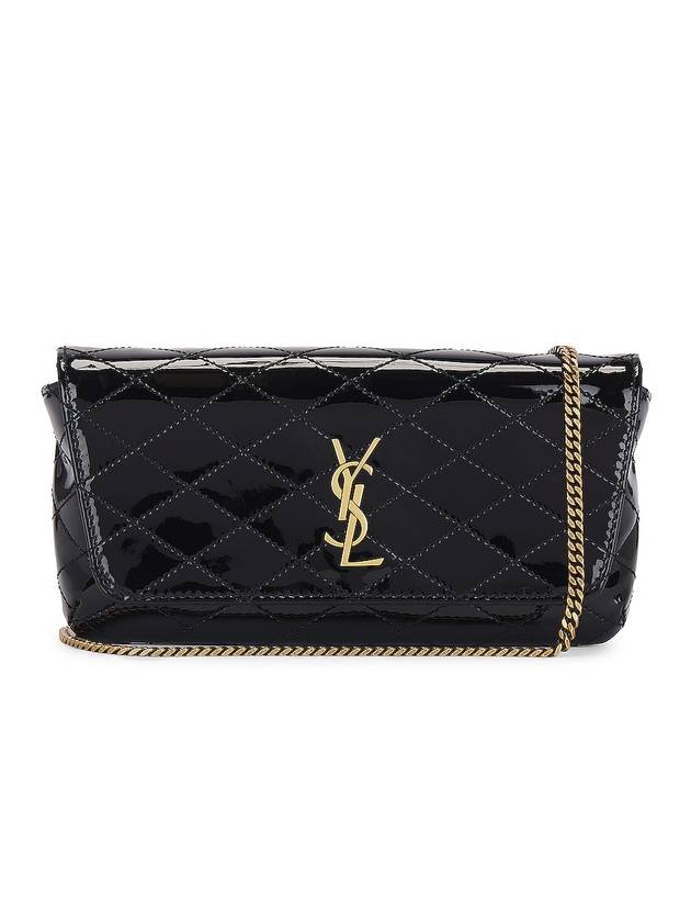 Luxury Saint Laurent Gaby Chain Phone Shoulder Bag Black