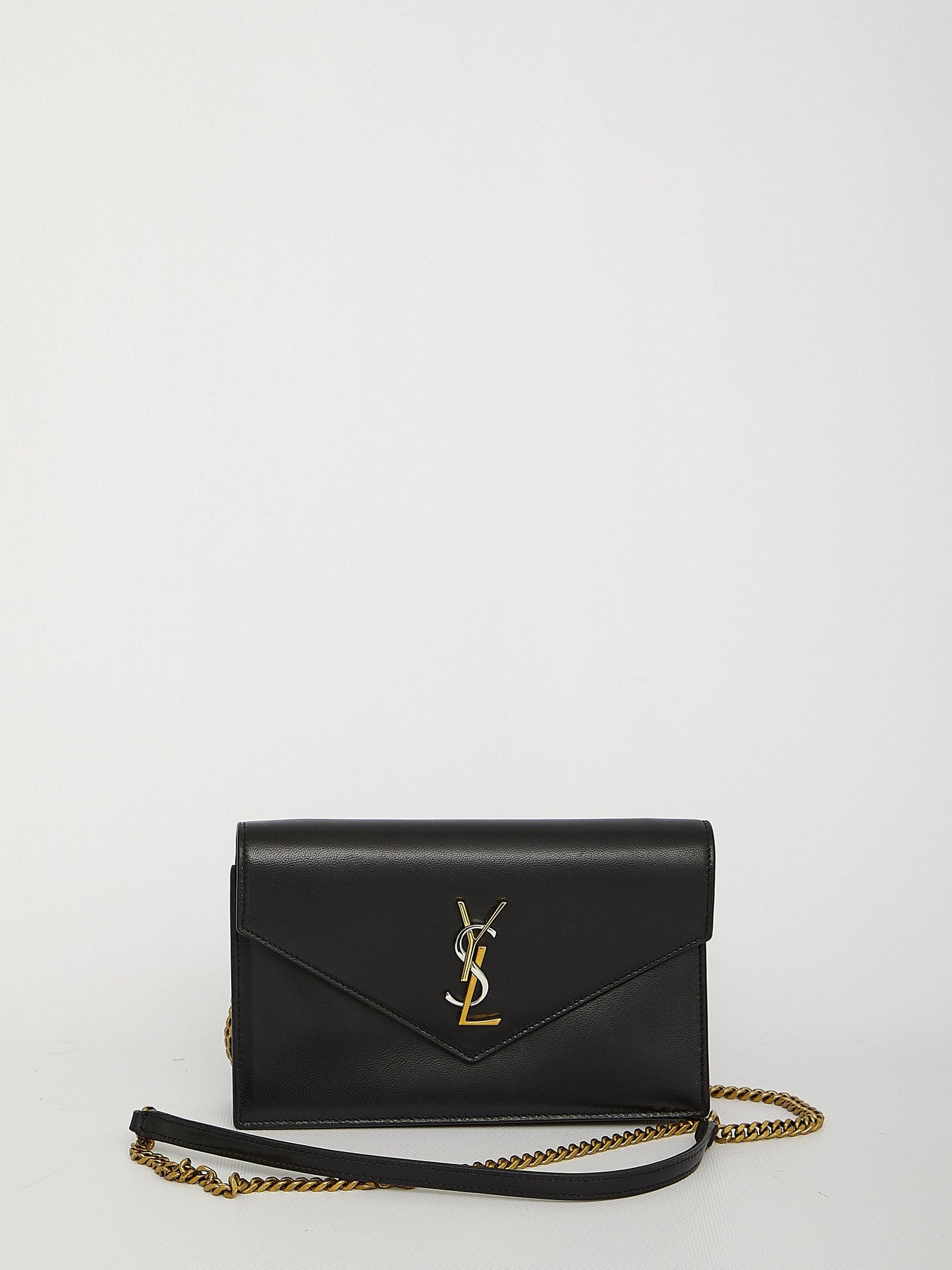 Luxury Saint Laurent Women's Cassandre Bag With Chain in Black | 743050AAB4K