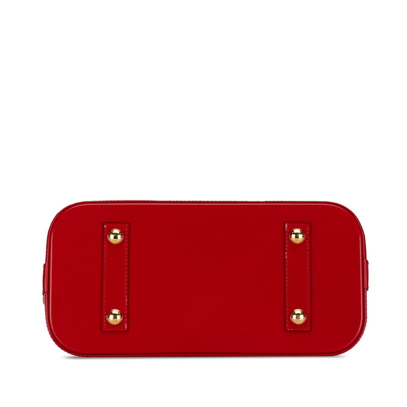 Louis Vuitton Monogram Vernis Alma MM Handbag M90098 Rose Andy Red Patent Leather  Louis Vuitton