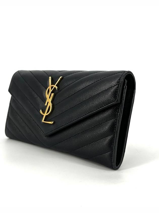 Luxury Saint Laurent Grande Poudre Matelasse Envelope Flap Long Wallet 372264