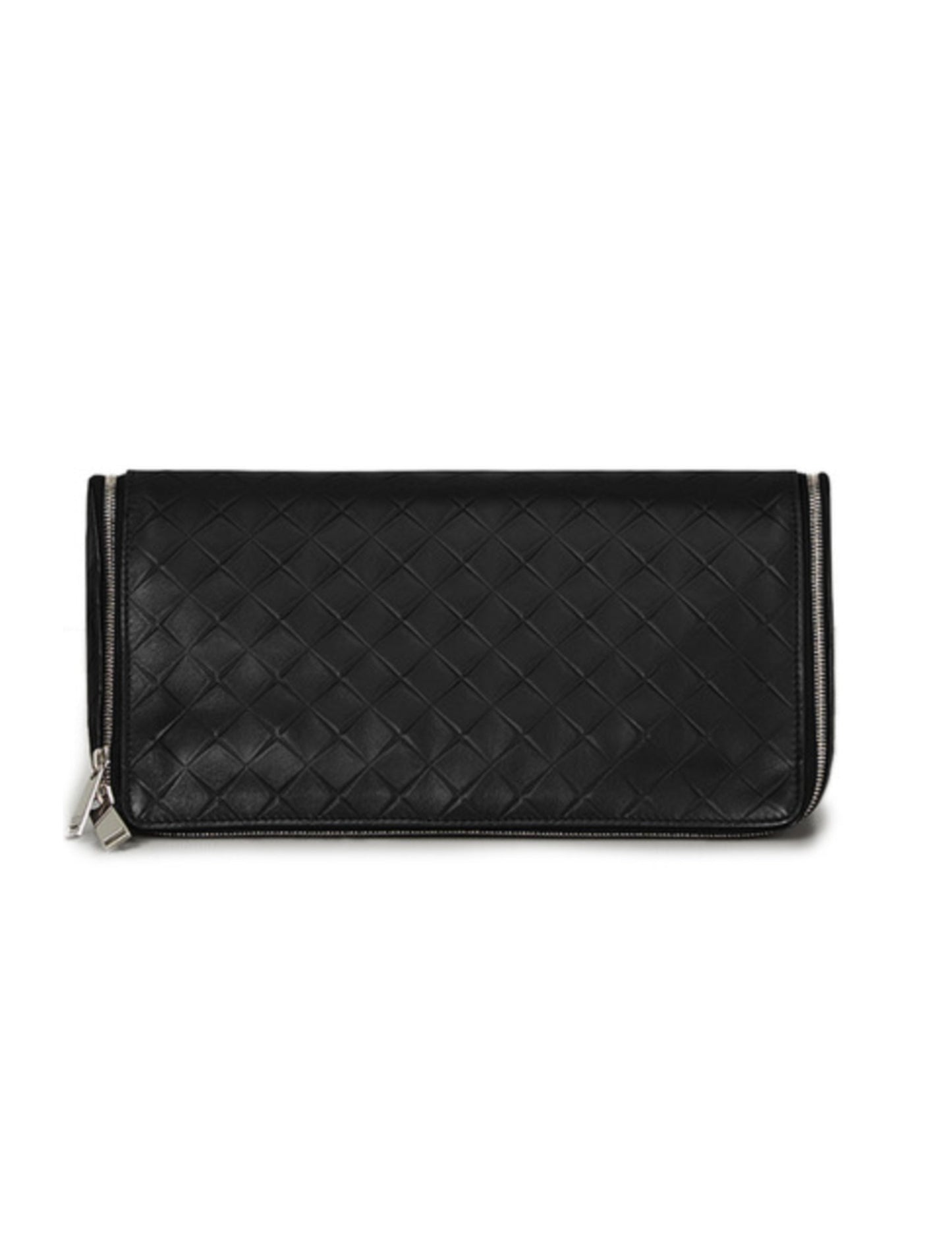 Luxury Bottega Veneta Leather Black Clutch