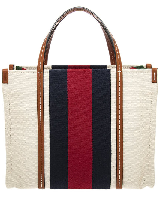 Luxury Gucci Trending 2025 Interlocking G Small Canvas & Leather Tote