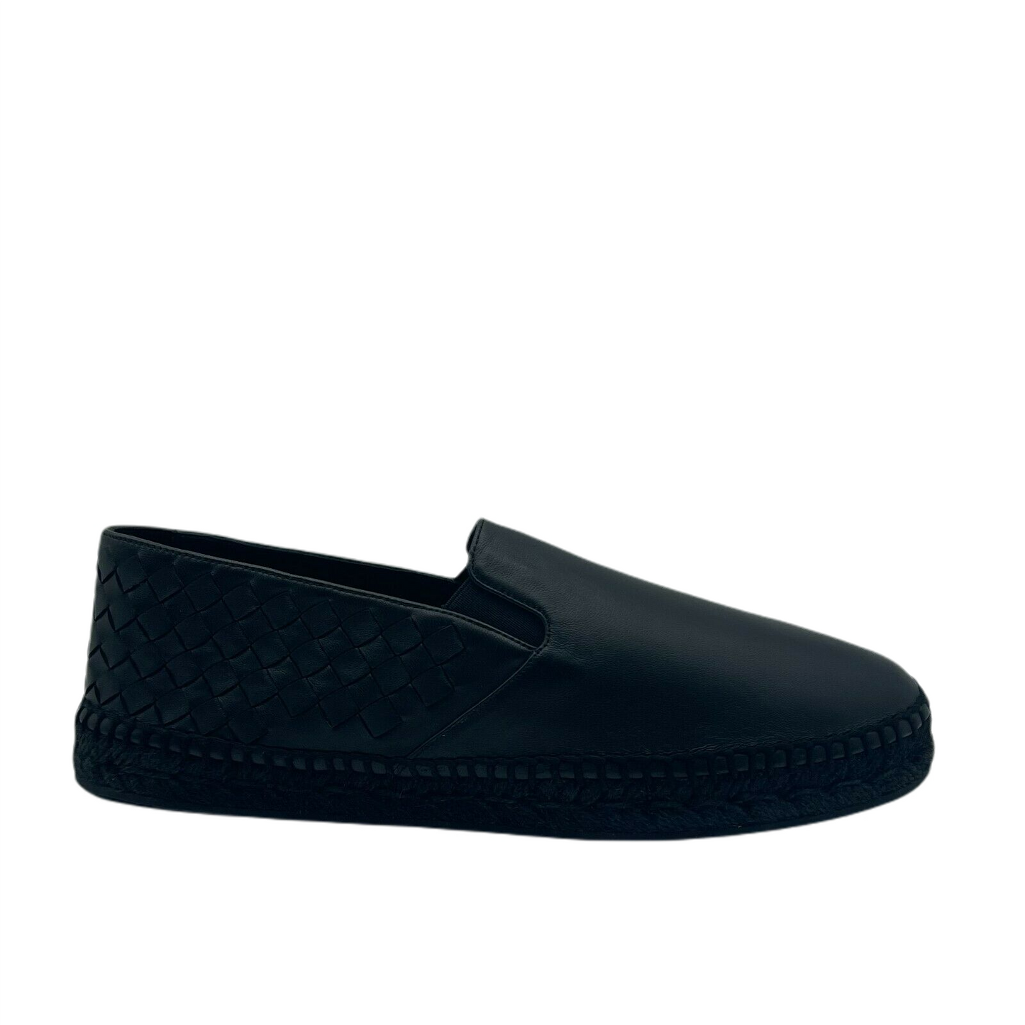 Luxury Bottega Veneta Men's Leather Woven Slip on Espadrilles