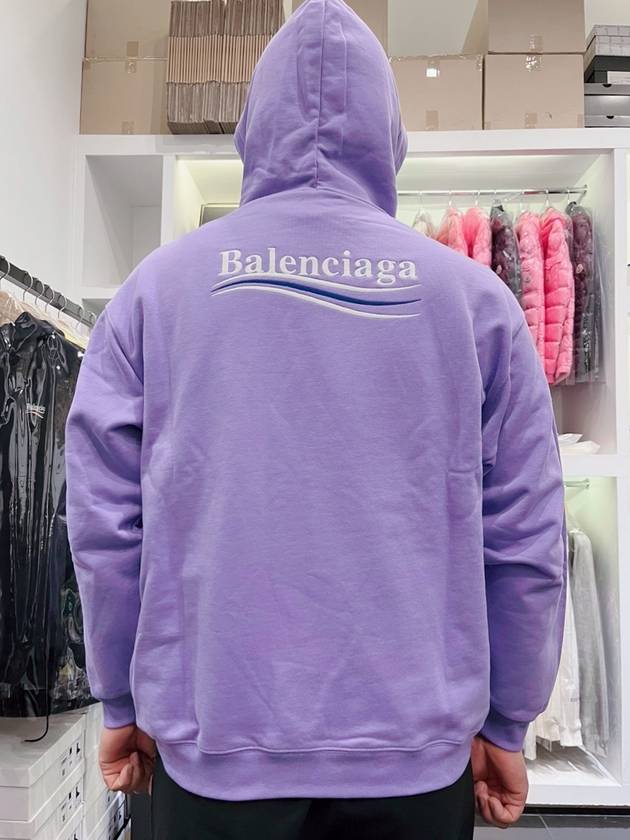 Luxury Balenciaga Political Campaign Medium Fit Hoodie Purple