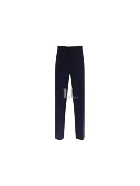 Luxury Bottega Veneta Wool Flannel Track Pants Navy