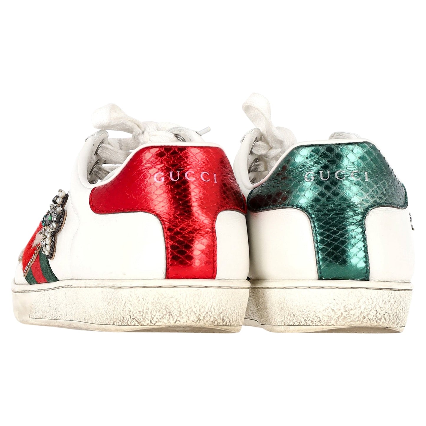 Luxury Gucci Trending 2025 Ace Sneakers in White Leather