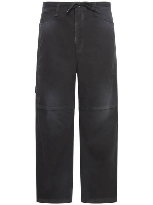 Luxury Balenciaga Cropped Cargo Straight Pants Black