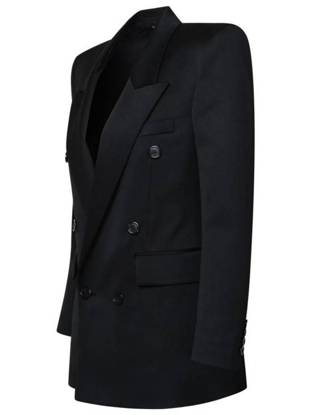 Luxury Saint Laurent Double Breasted Blazer Jacket Black