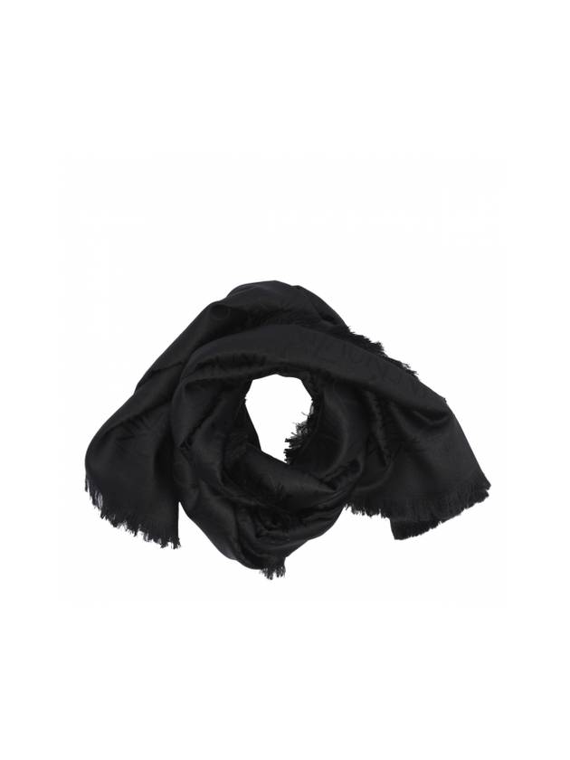 Luxury Saint Laurent Monogram Square Large Scarf Black