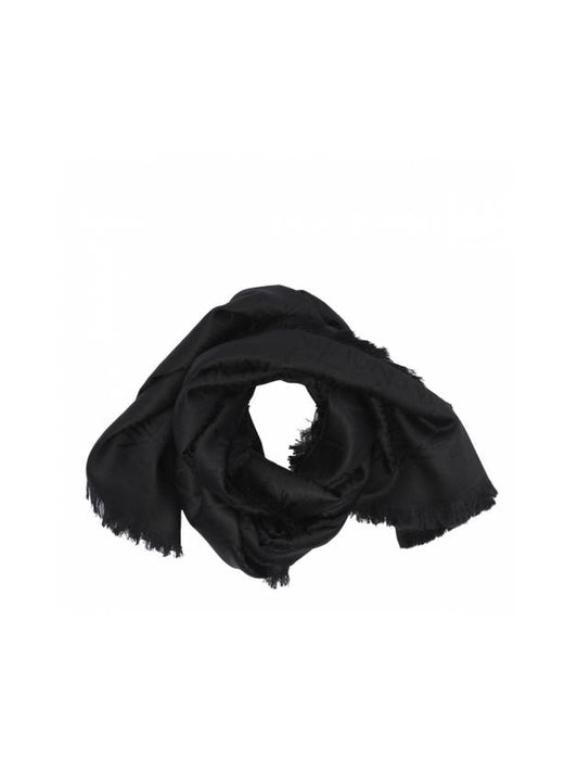 Luxury Saint Laurent Monogram Square Large Scarf Black