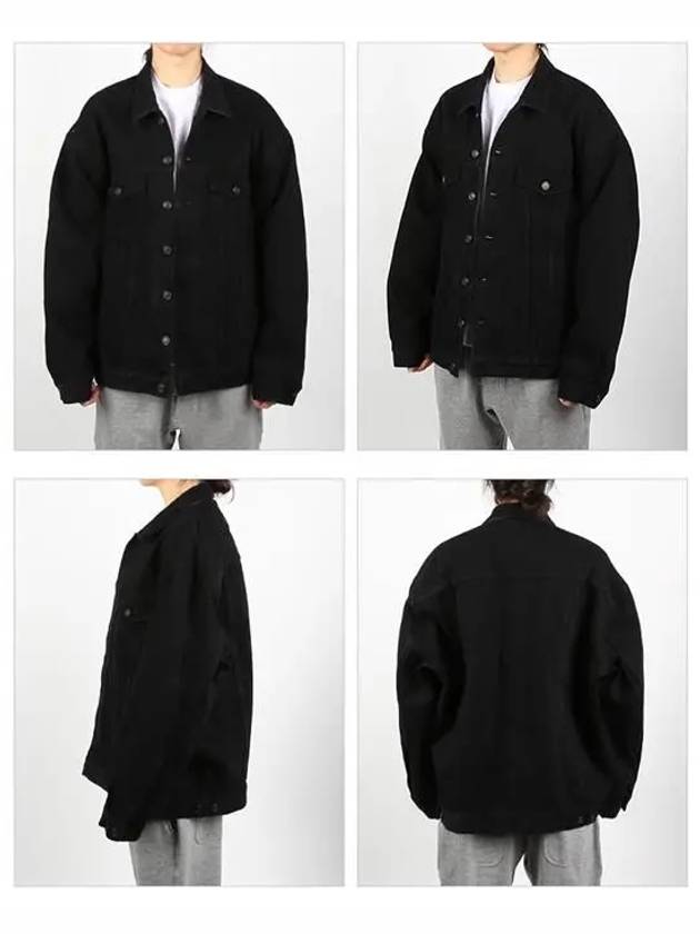 Luxury Balenciaga Oversized Denim Jacket Black