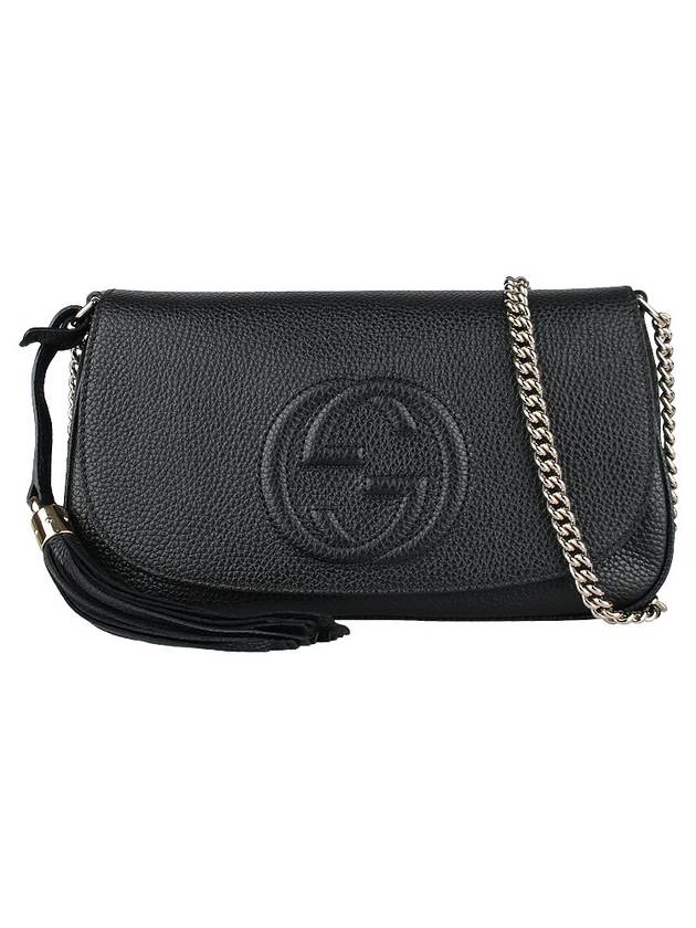 Luxury Gucci Trending 2025 Soho Tassle Crossbody Bag Black