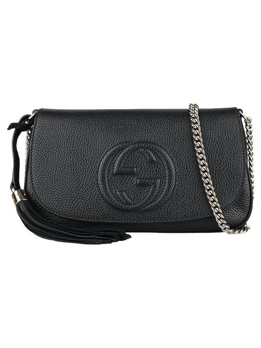 Luxury Gucci Trending 2025 Soho Tassle Crossbody Bag Black
