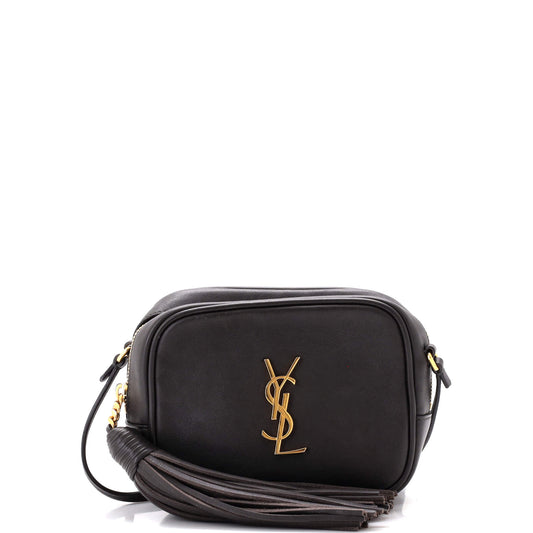 Luxury Saint Laurent Classic Monogram Blogger Crossbody Bag Leather Small
