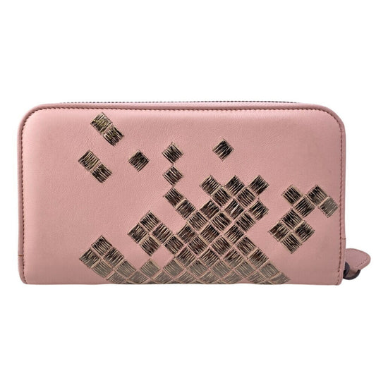 Luxury Bottega Veneta Intrecciato  Leather Long Wallet (Bi-Fold) ()