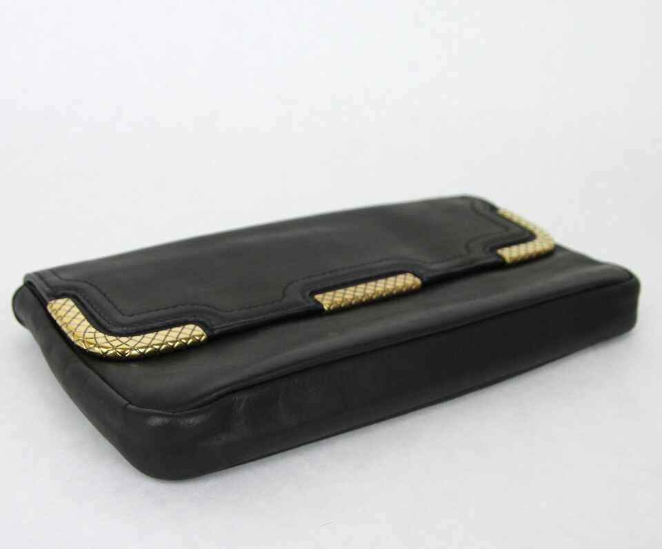 Luxury Bottega Veneta Women's Leather Clutch Bag w/Woven Detail
