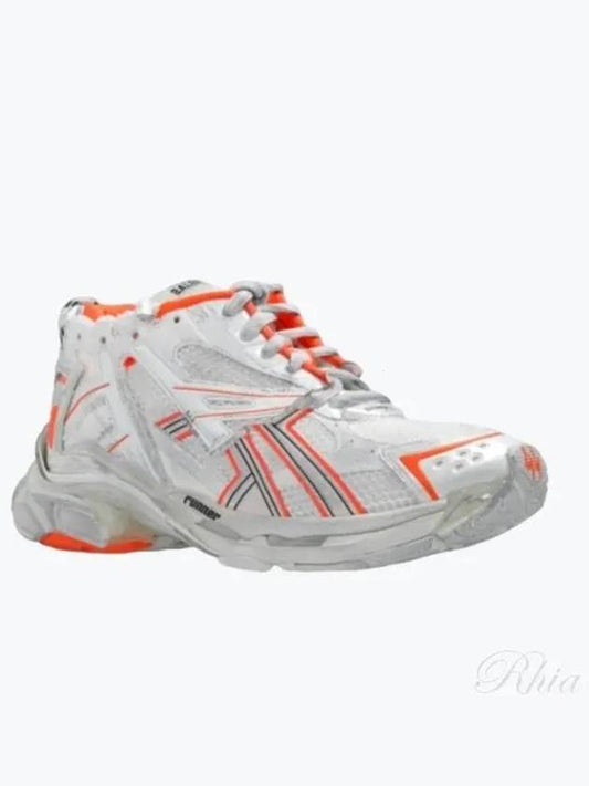 Luxury Balenciaga Runner Low-Top Sneakers White Orange