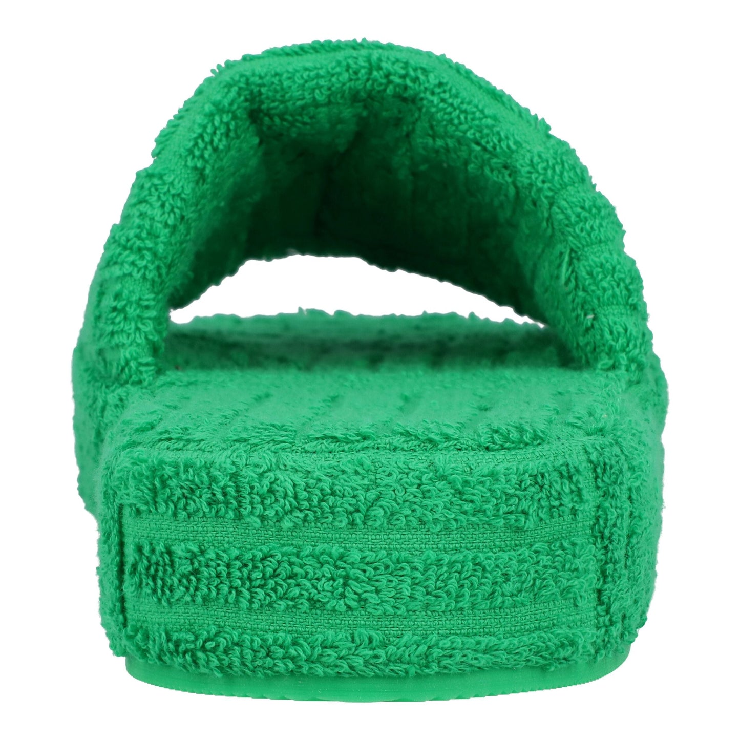 Luxury Bottega Veneta Women Resort Sponge Slides in green cotton