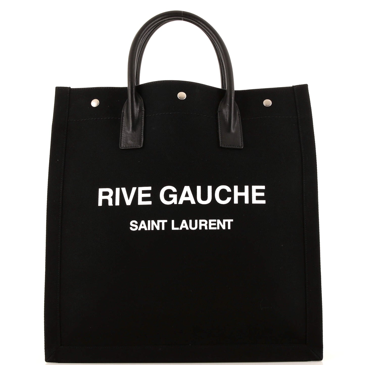 Luxury Saint Laurent Rive Gauche Shopper Tote Canvas Tall