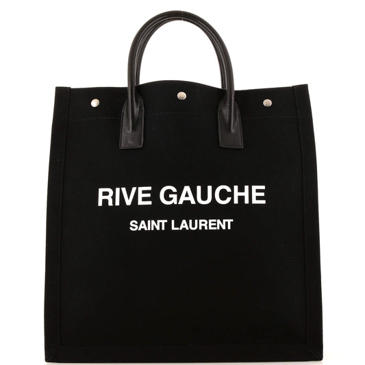Luxury Saint Laurent Rive Gauche Shopper Tote Canvas Tall