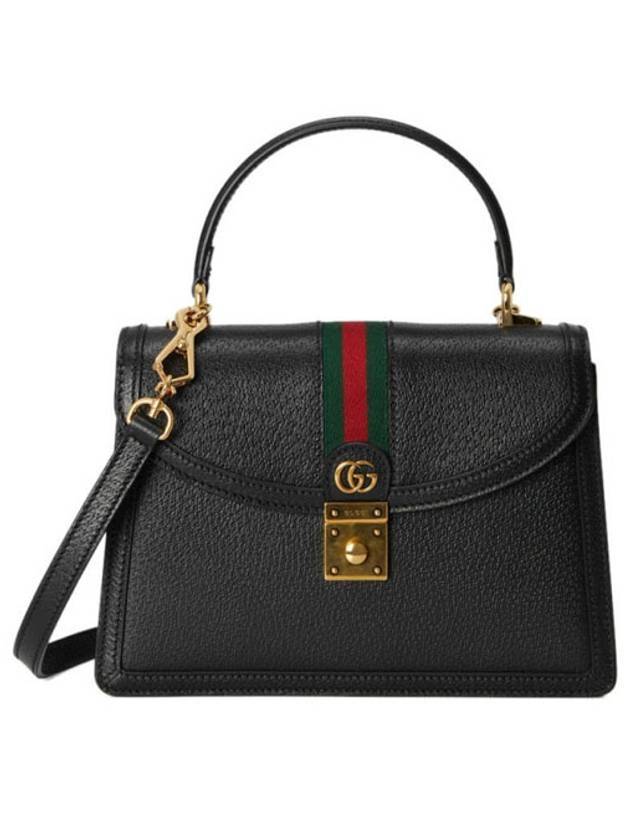 Luxury Gucci Trending 2025 Ophidia Web Detail Top Handle Shoulder Bag Black