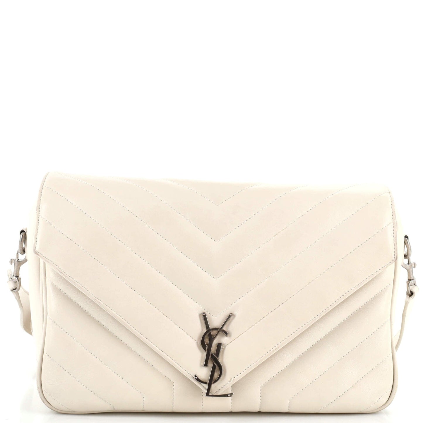Luxury Saint Laurent LouLou Convertible Shoulder Bag Matelasse Chevron Leather