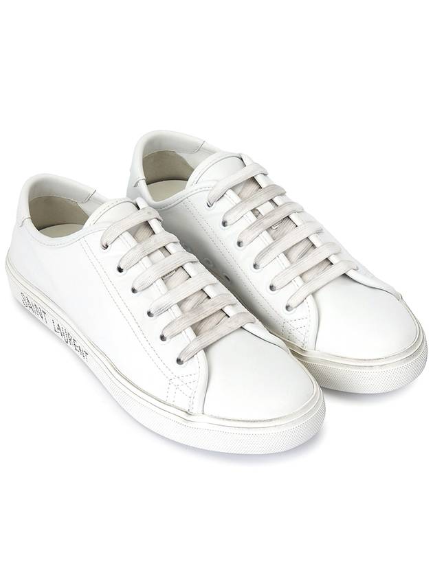 Luxury Saint Laurent Men's Malibu Low Top Sneakers White