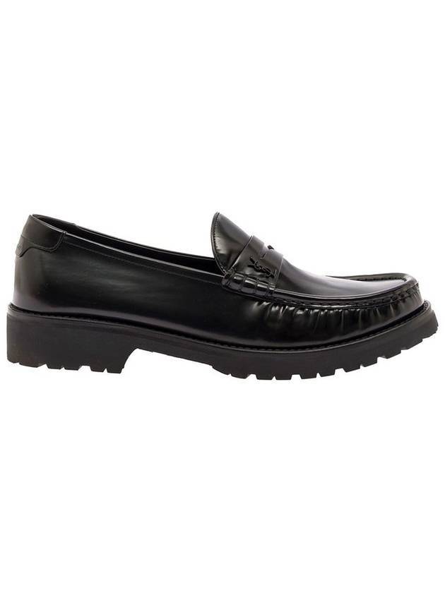Luxury Saint Laurent Monogram Leather Loafers Black