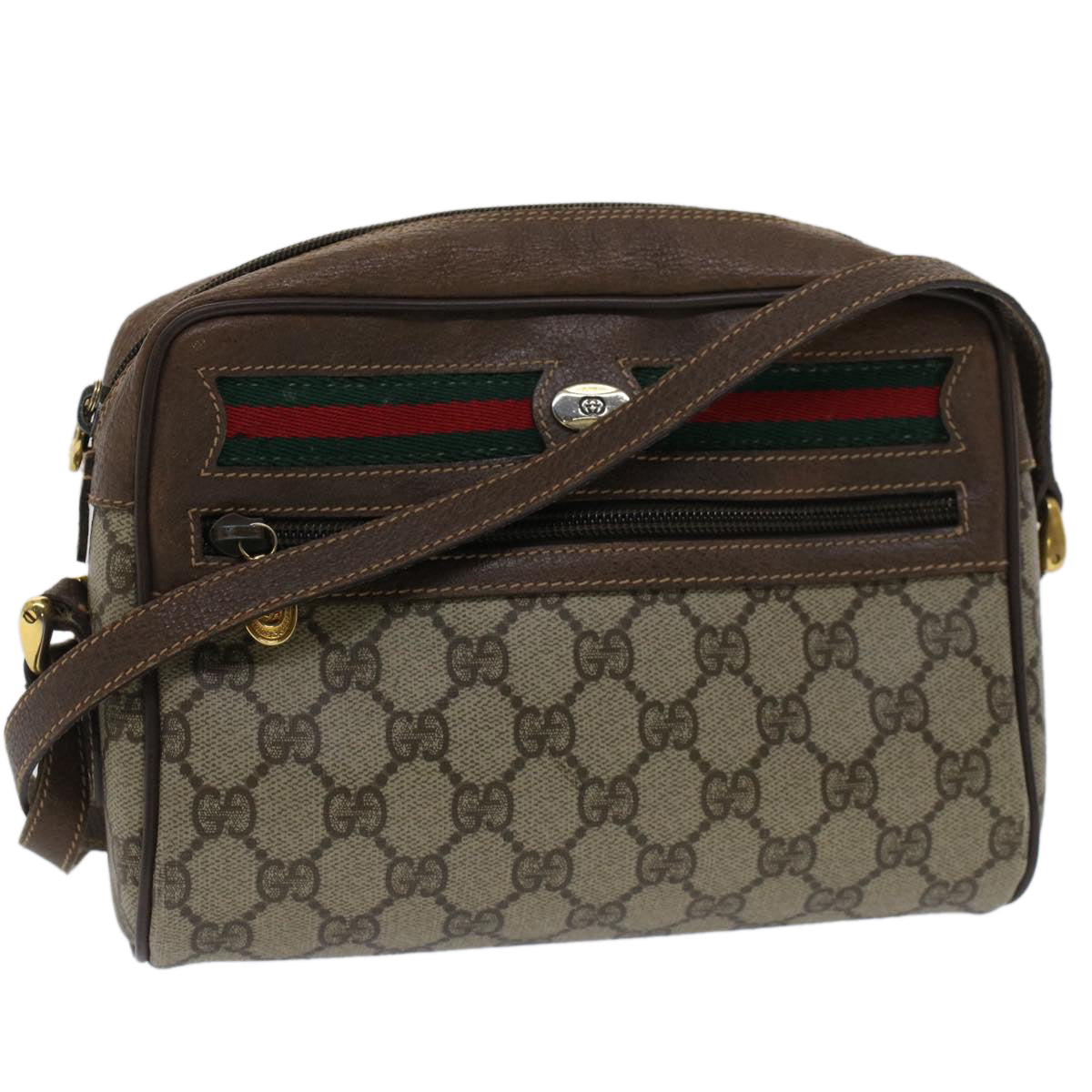 Luxury Gucci Trending 2025 GG Canvas Web Sherry Line Shoulder Bag Beige Red Green