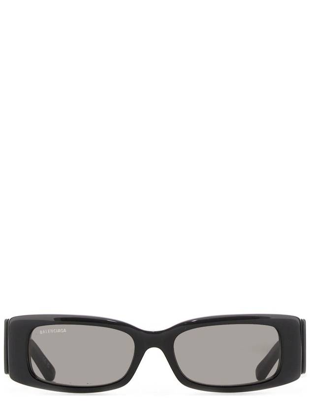 Luxury Balenciaga Eyewear Max Rectangle Sunglasses Black
