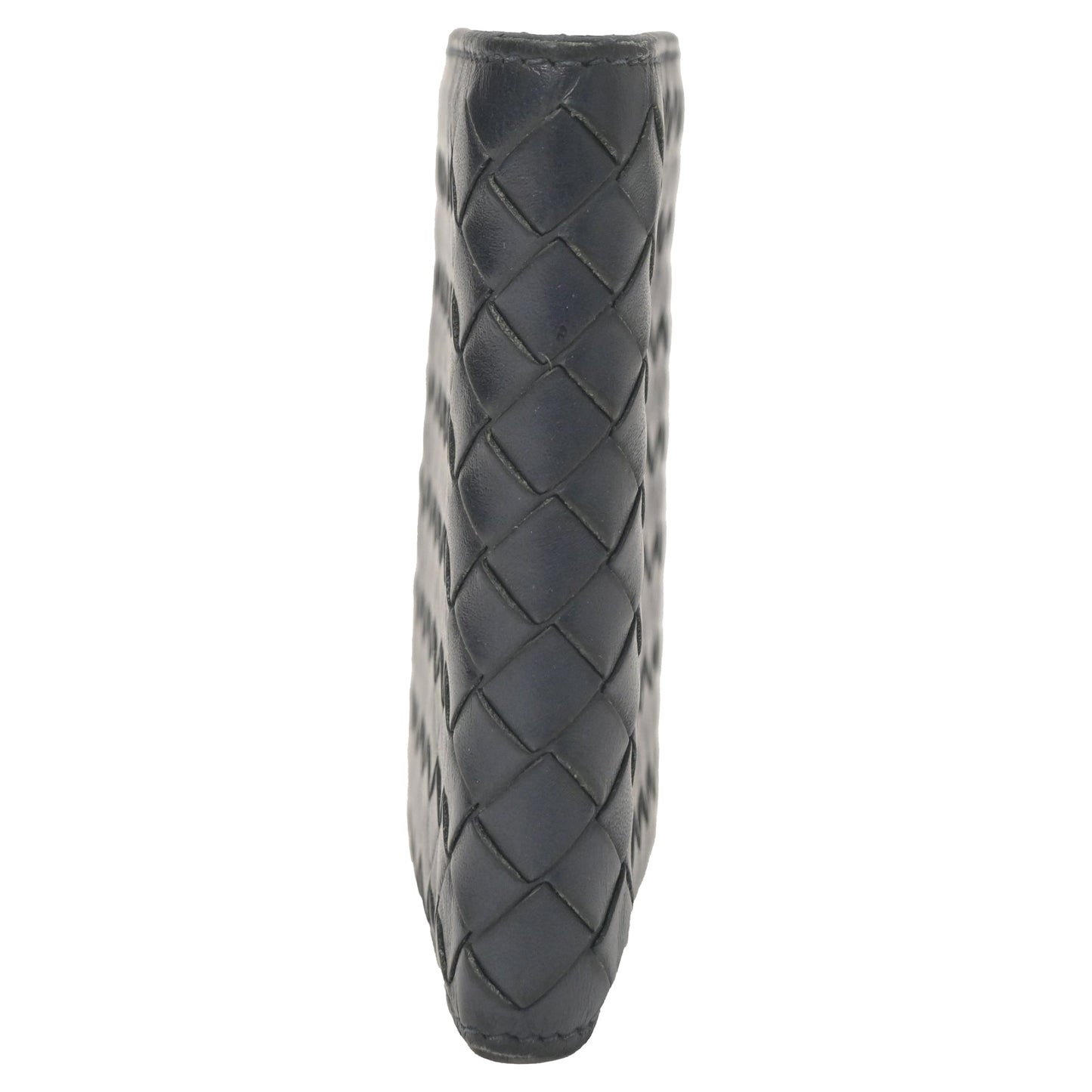 Luxury Bottega Veneta Bi-Fold Wallet in Black Intrecciato Leather
