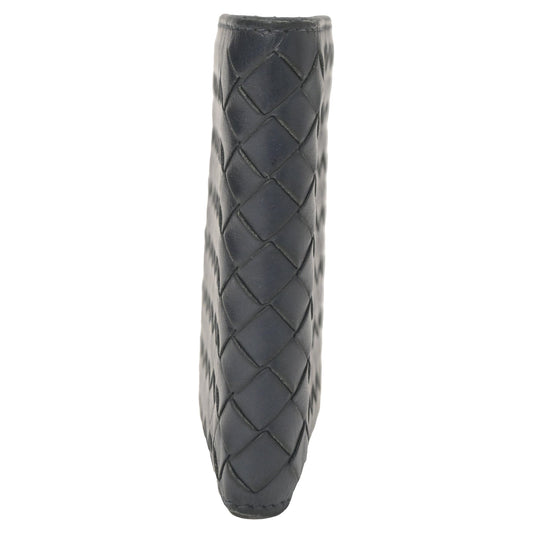 Luxury Bottega Veneta Bi-Fold Wallet in Black Intrecciato Leather