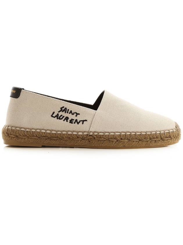 Luxury Saint Laurent Women's Monogram Canvas Espadrilles Beige