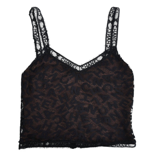 Luxury Chanel Camisole Tops Black 98A
