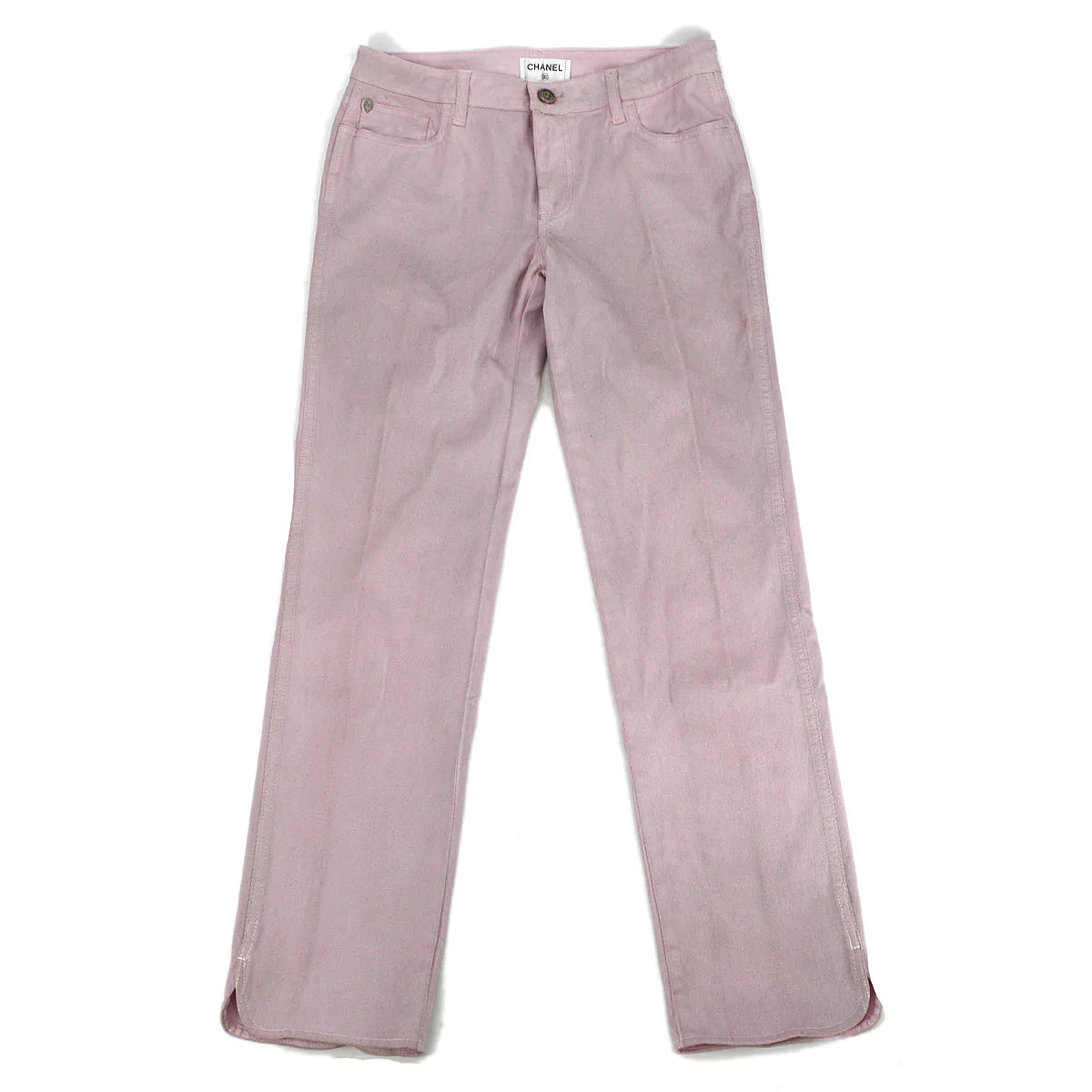 Luxury Chanel Spring 2009 #38 Long Denim Pants Pink
