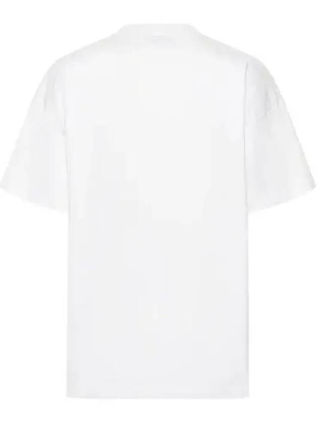 Luxury Balenciaga Embroided Logo Short Sleeve T-Shirt White