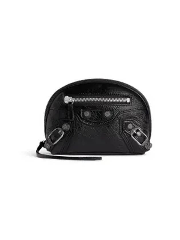 Luxury Balenciaga Le Cagole Small Cosmetic Pouch Bag Black