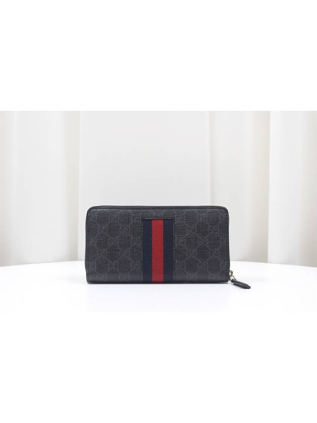 Luxury Gucci Trending 2025 GG Supreme Web Ziparound Long Wallet 408831
