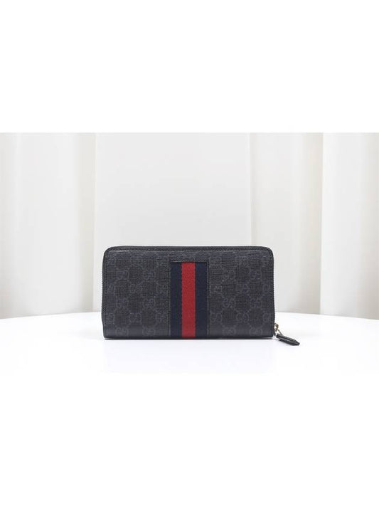 Luxury Gucci Trending 2025 GG Supreme Web Ziparound Long Wallet 408831