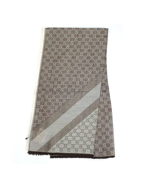 Luxury Gucci Trending 2025 GG Jacquard Square Muffler Grey