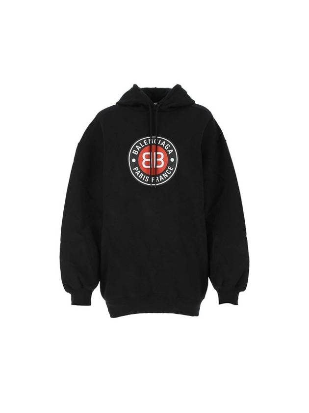 Luxury Balenciaga Men's Logo Hoodie Black