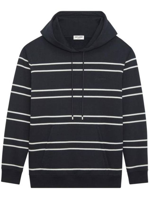 Luxury Saint Laurent Stripe Hoodie Black